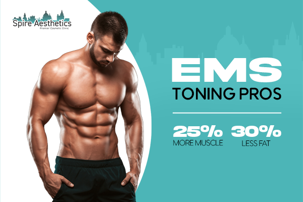 image of man with benefits of EMS toning pros treatment to help combat weight gain Uckfield